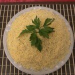 Салат с печенью трески